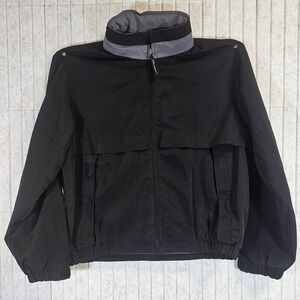 Port Authority Black Windbreaker Jacket Hooded Lightweight Women’s M